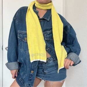 bebe Yellow Knit Scarf